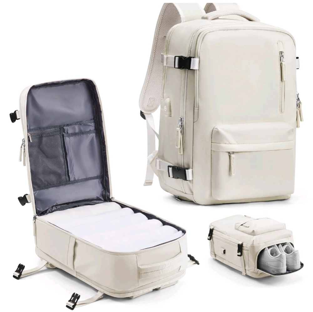 Travel Backpack 🎒 Carry On with USB Charging Port Shoe Pouch TSA Approved